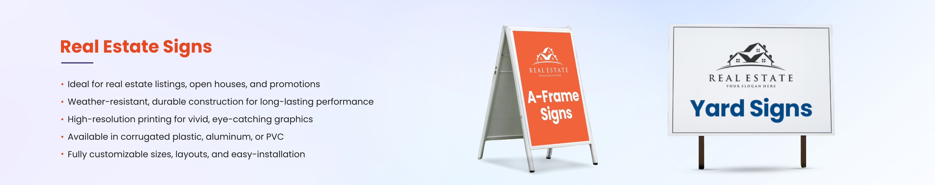 Real Estate Signs Default Banner