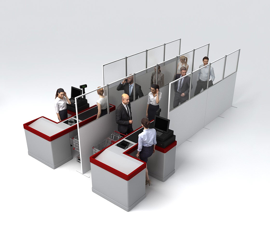 SEG Portable Straight Line Queuing Panel