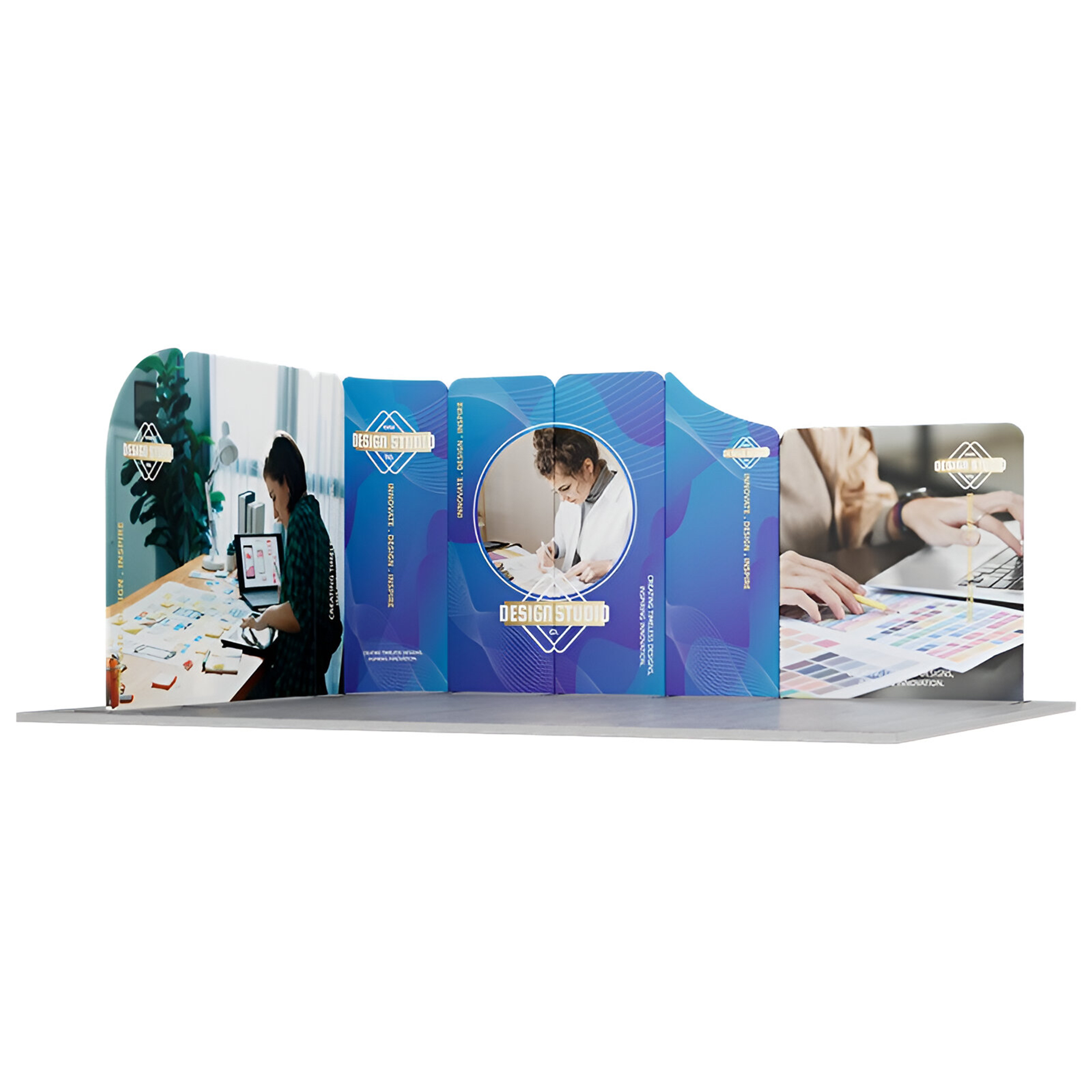 5x4m Magnetic Modular Fabric Displays - L Shape