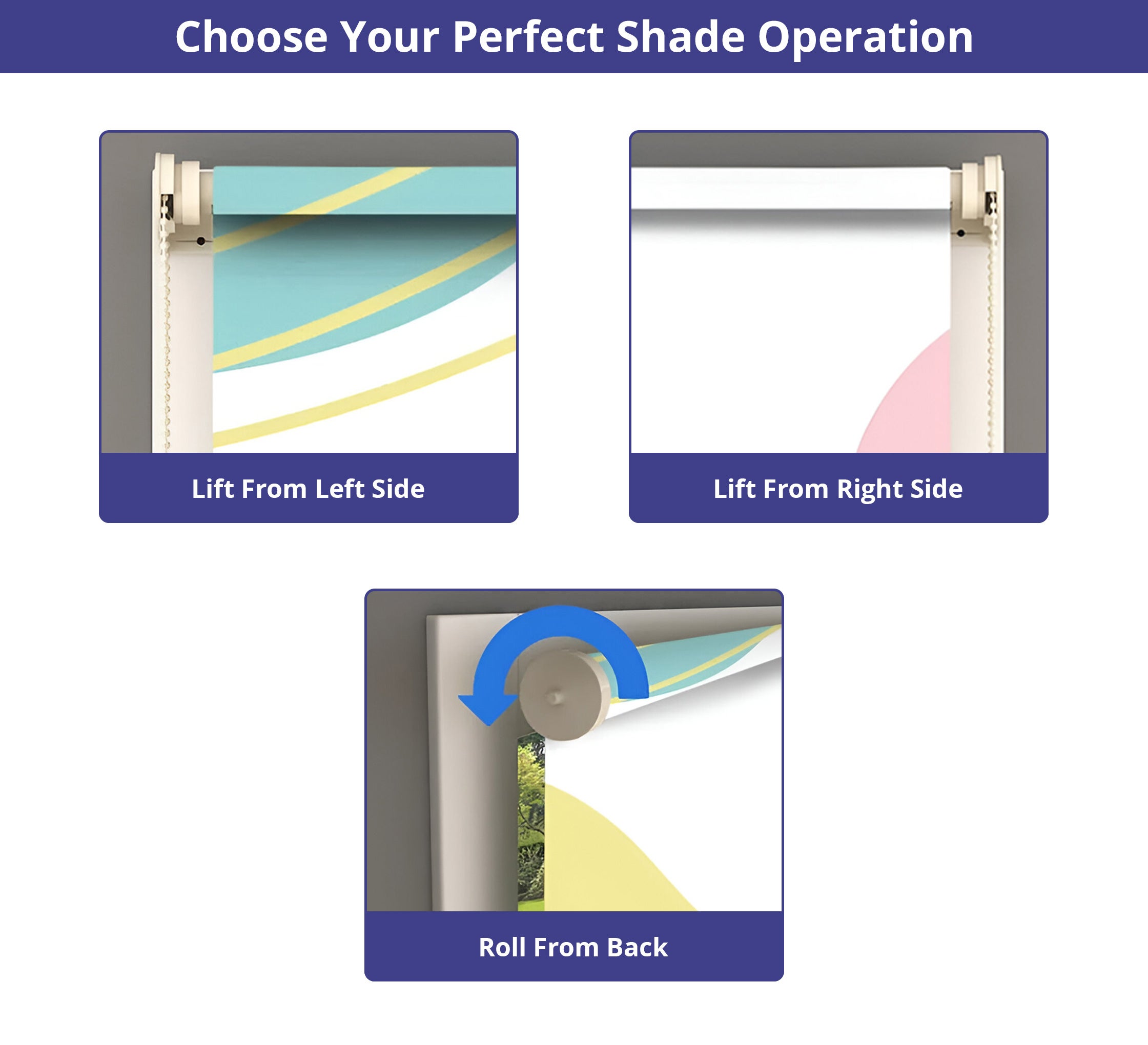 Custom Graphic Roller Shades - Blackout