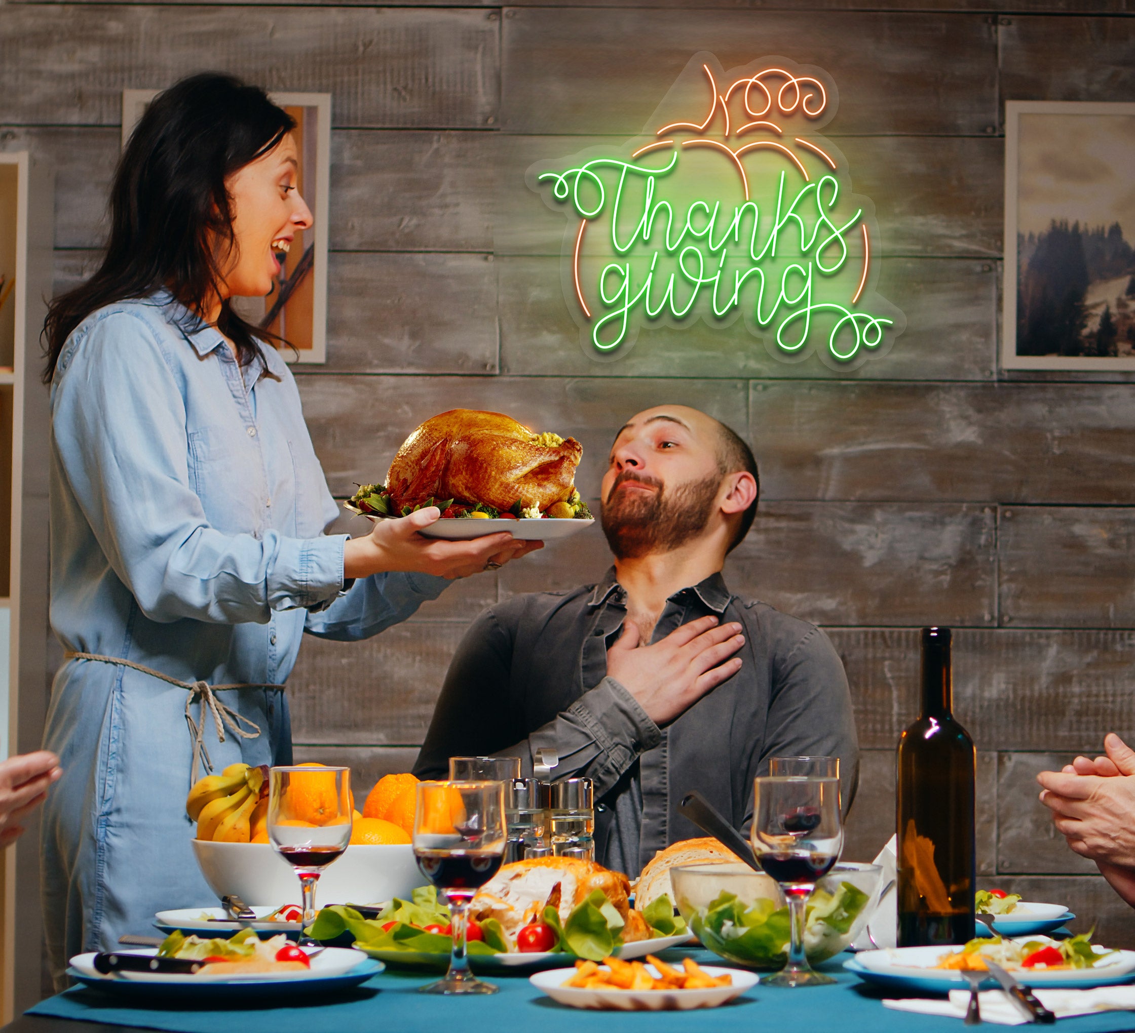 Thanksgiving Wall Decor Neon Sign