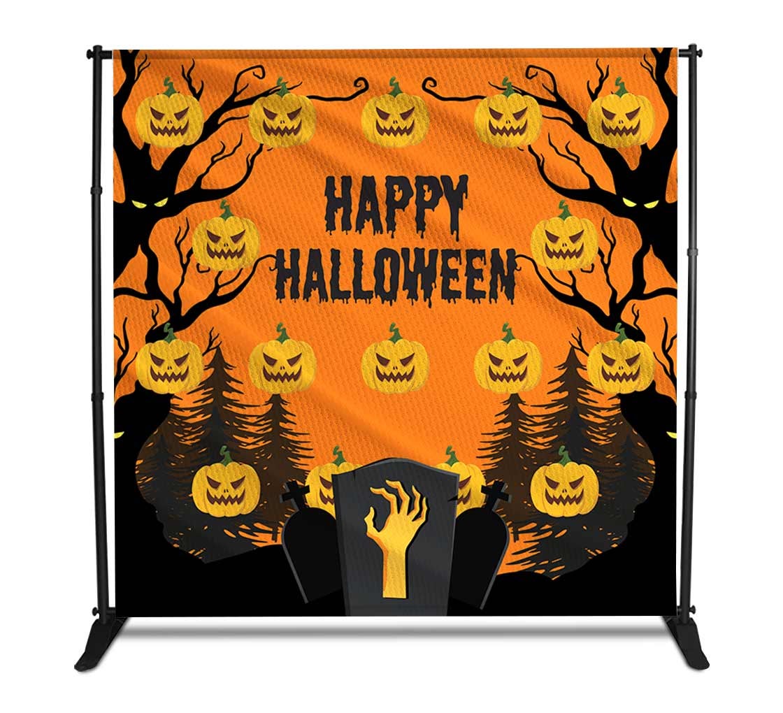 Halloween Fabric Media Walls - Step and Repeat Event Backdrops