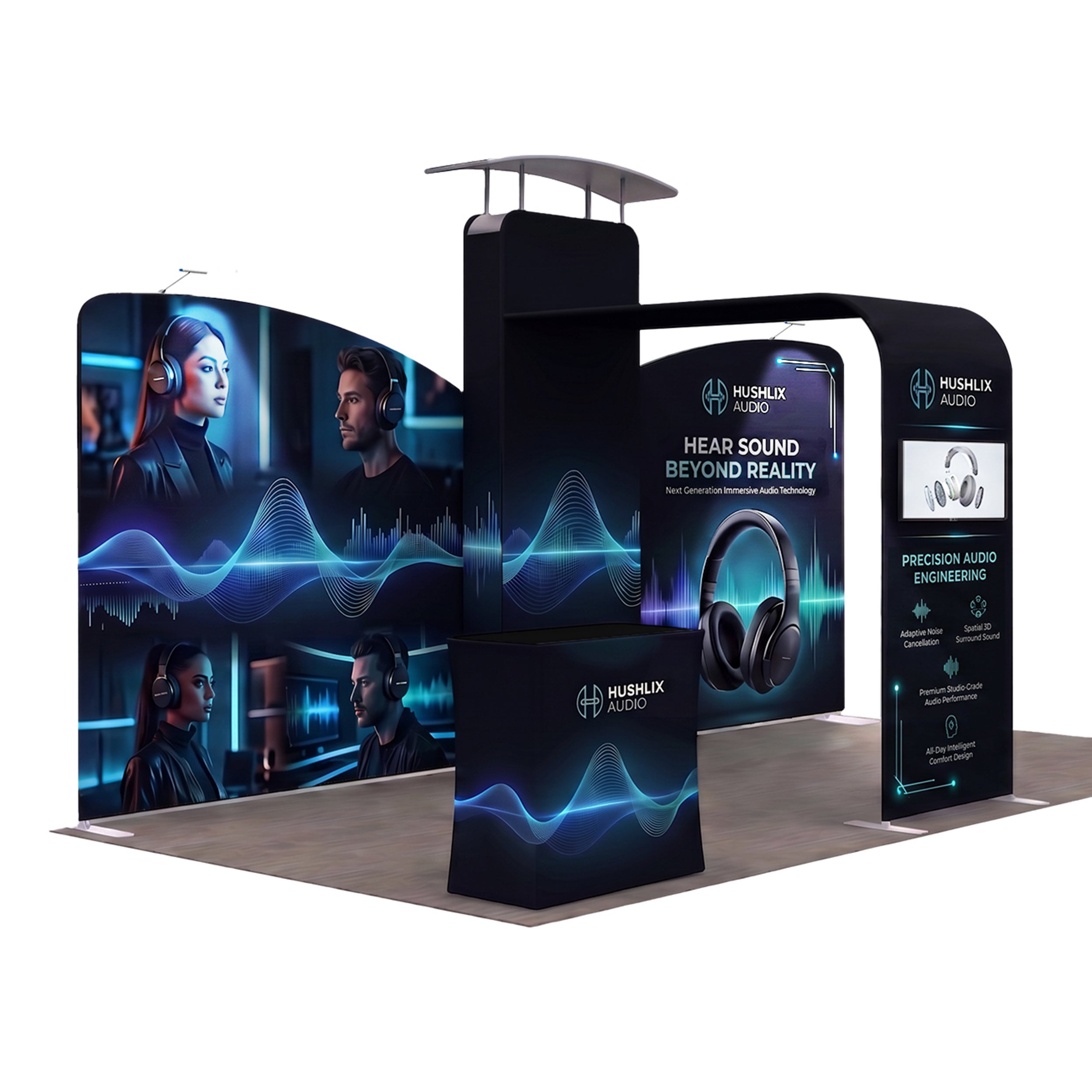 inline 20 ft inline trade show booth design 36 45 degree