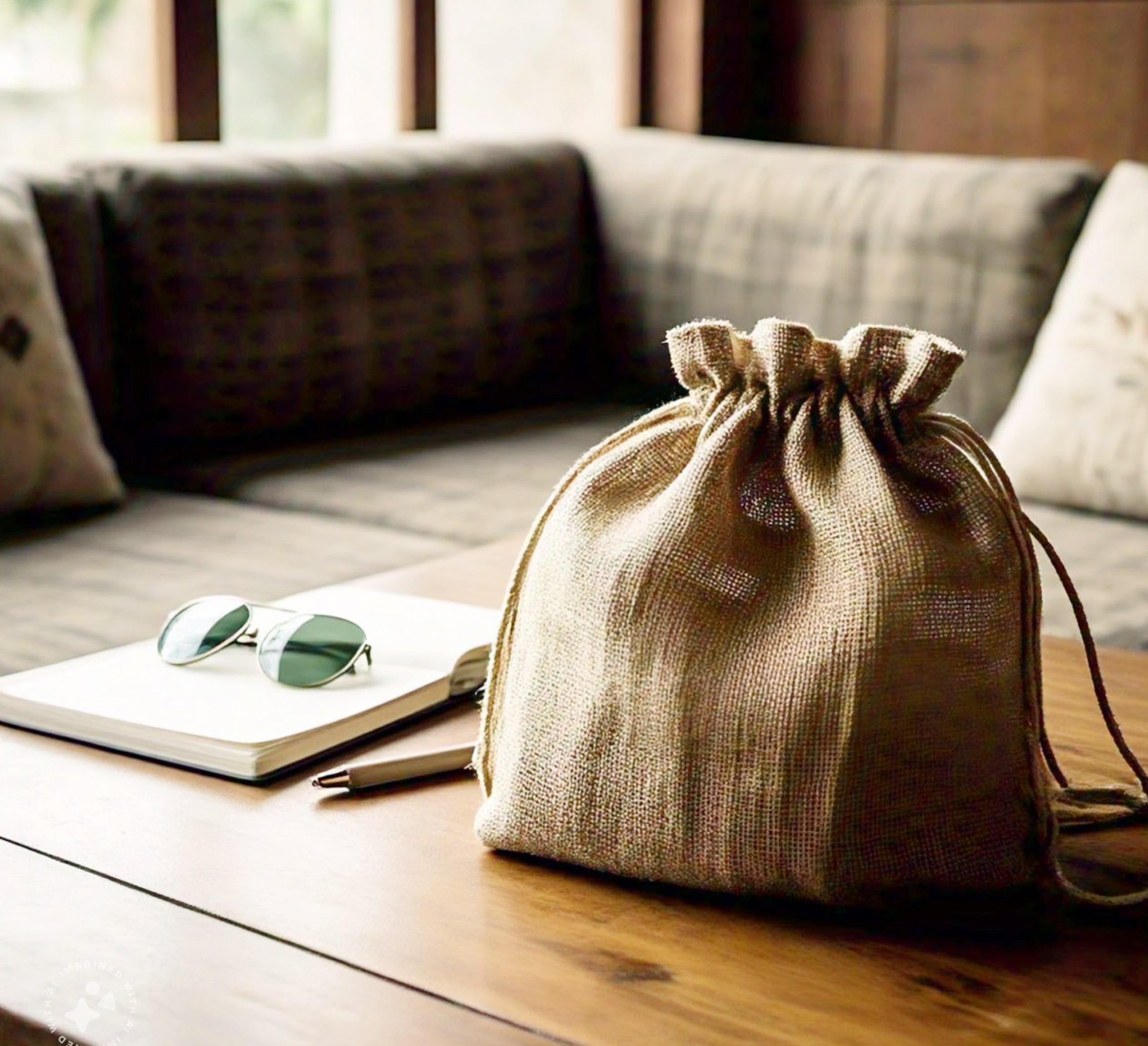 Jute Drawstring Bags - Non Printed