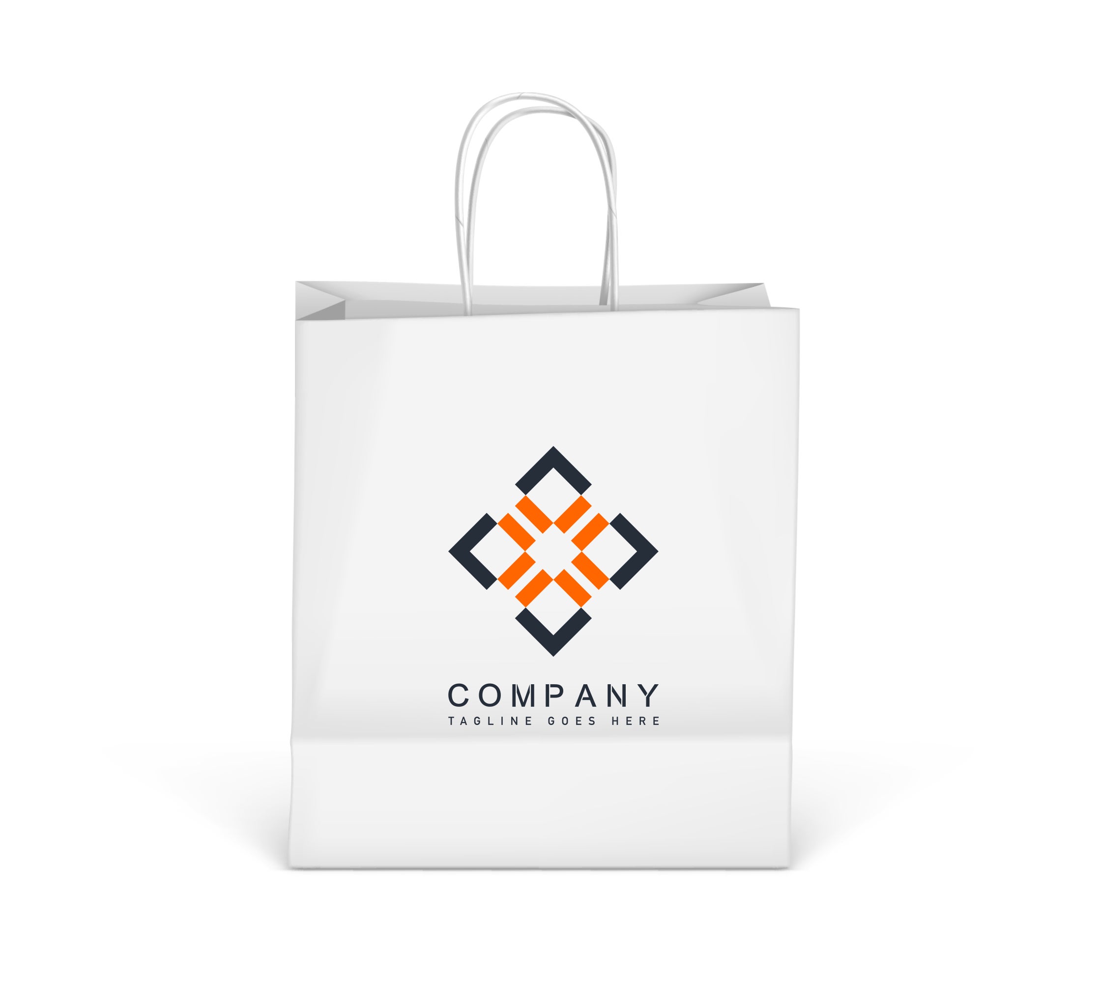 Printed White Paper Shopping Bags
