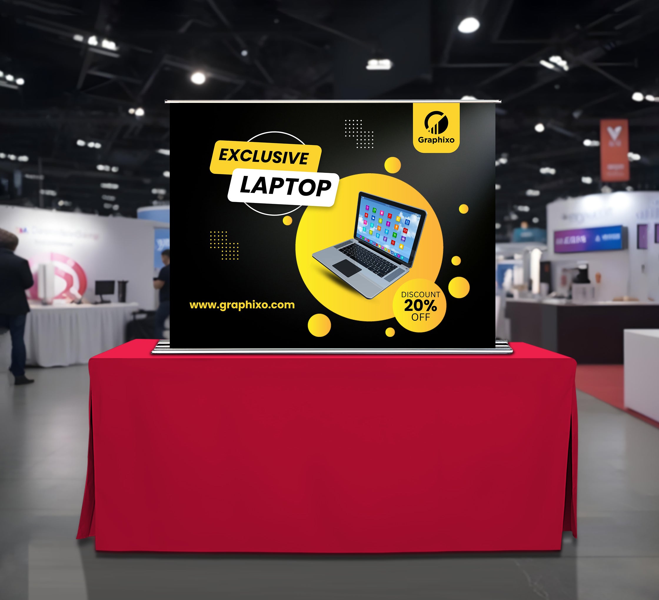 Silverstep Tabletop 120 cm Retractable Banner Stand