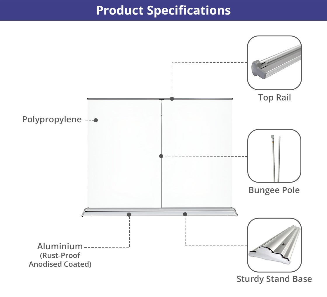 Silverstep Tabletop 120 cm Retractable Banner Stand