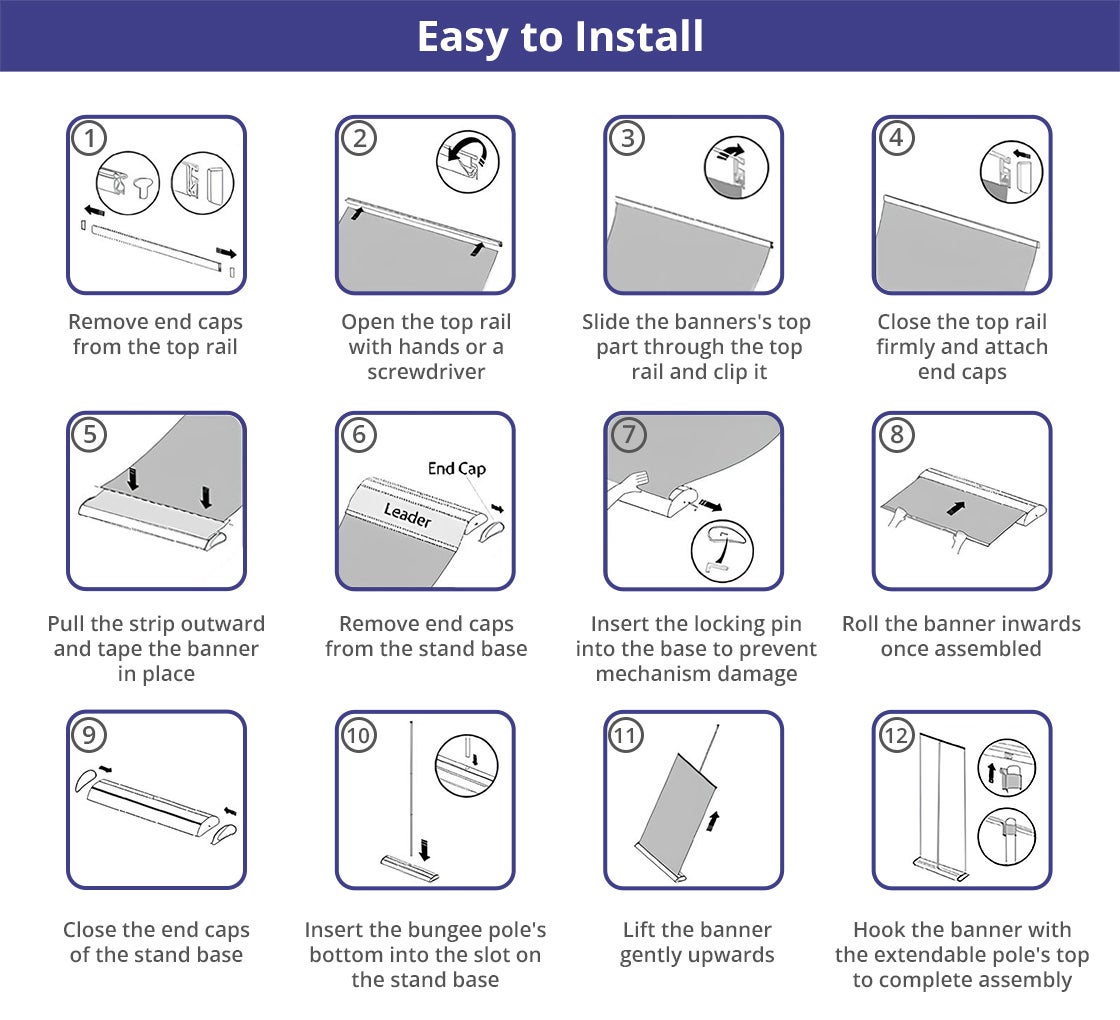 Silverstep Tabletop 120 cm Retractable Banner Stand