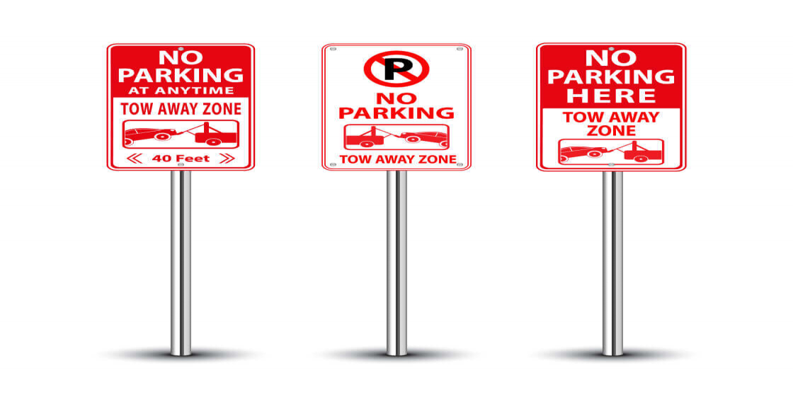 Vehicles Will Be Towed 9x6 Victorian Card Heavy-Duty Outdoor Vinyl Banner CGSignLab 