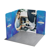 3m Magnetic Modular Fabric Display - L Shape