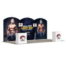 6m Exhibition Stand - Display Stand with Counters & Branding
