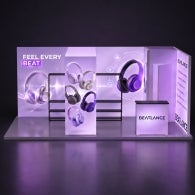 6m Backlit Exhibition Stand - LED Lightbox Display with Counters & Graphics