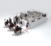 SEG Portable S Shape Queuing Panel