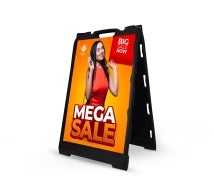 Plastic A Frame Sign - Deluxe Black