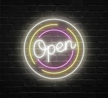 Circle Open Neon Sign