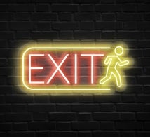 Exit Neon Sign