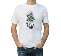 Men's Printed Organic T shirt - Crew Neck 