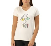 Women's Printed T-Shirt - V Neck