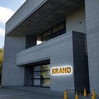 Halo Lit Brass Letters