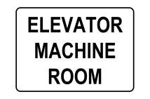 Elevator Machine Room Sign