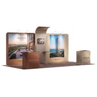 6m Exhibition Stand - Fabric Display Stand with Counters & Storage