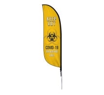 Pre-Printed Quarantine Area Feather Flag