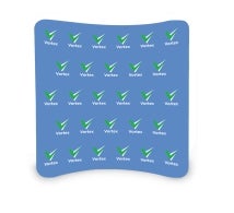 2.5 m x 2.5 m Step and Repeat Curved Pillow Case Backdrop