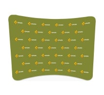 3 m x 2.5 m Step and Repeat Curved Pillow Case Backdrop