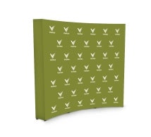 2.5 m x 2.5 m Step and Repeat Fabric Pop Up Curved Display