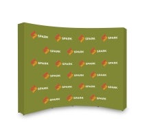 3 m x 2.5 m Step and Repeat Fabric Pop Up Curved Display