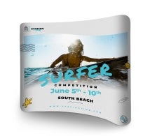 Curve Fabric Media Wall