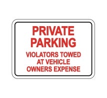 Private Parking Sign