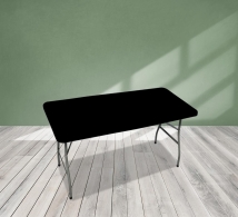 120 cm Rectangle Table Toppers - Black
