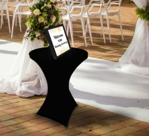 80 cm Round Stretch Table Covers - Black
