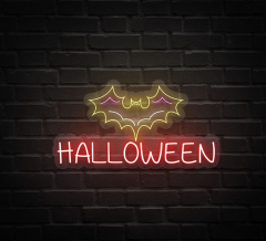 Bat Halloween Neon Sign