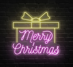 Merry Christmas Gift Neon Sign