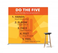 Do the Five Help Stop Spread Covid-19 Straight Pillow Case Backdrop