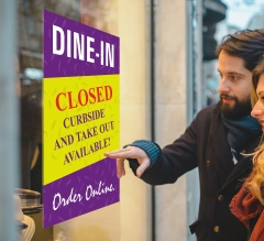 Dine In Closed Window Decals