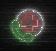 Emergency Call Neon Sign