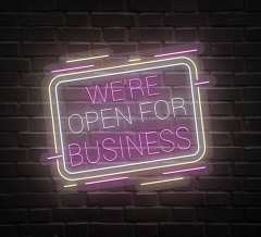Open For Business Neon Sign