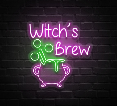 Witch Cauldron Neon Sign
