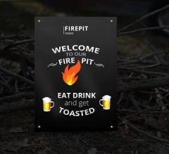 Reflective Firepit Signs