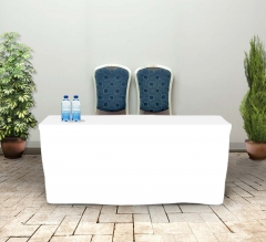 6' Fitted Table Covers - White