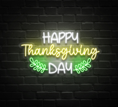 Happy Thanksgiving Day Neon Sign