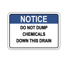 No Chemicals Allowed Sign