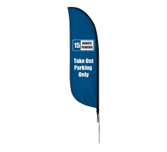 Pre-Printed Take Out Parking Only Feather Flag