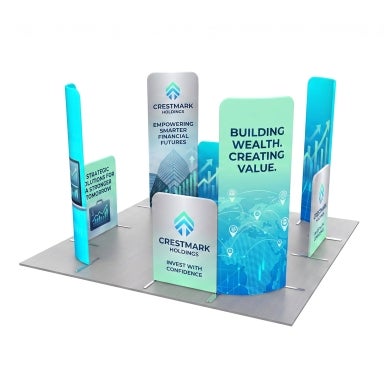 3m Magnetic Modular Fabric Displays - L Shape Curved