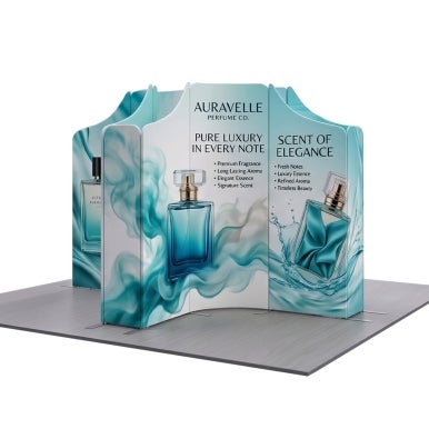 4m Magnetic Modular Fabric Displays - Tapered Island Shape