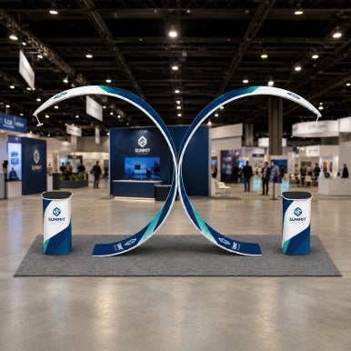 3m x 6m Twin Arch Island Exhibition Stand