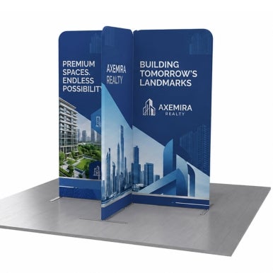2m Magnetic Modular Fabric Display - Cross Island Shape